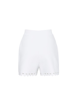 Figure View - Click To Enlarge - ALAÏA - Lace hem tapered shorts
