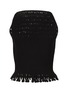 Main View - Click To Enlarge - ALAÏA - Cut-out fringed hem tank top
