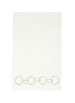Main View - Click To Enlarge - FRETTE - Links Embroidery Hand Towel — Beige