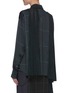 Back View - Click To Enlarge - SACAI - Pleated Sheer Contrast Panel Glen Check Blouse