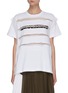 Main View - Click To Enlarge - SACAI - x Hank Willis Thomas Sheer Accent Logo Print Cotton Jersey T-shirt