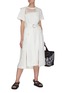 Figure View - Click To Enlarge - SACAI - Deconstructed Contrast Panel Wool Cotton Blend Dress