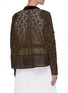 Back View - Click To Enlarge - SACAI - Graphic Mesh Lace Side Belt Detail Jacket