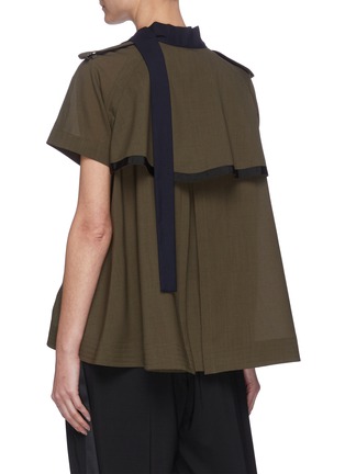 Back View - Click To Enlarge - SACAI - Hybrid Deconstructed Suiting T-shirt