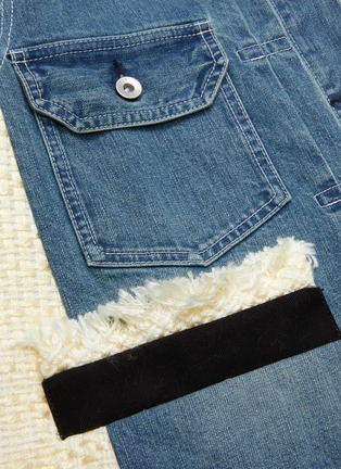  - SACAI - Tweed Contrast Panel Patch Pocket Denim Jacket