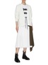 Figure View - Click To Enlarge - SACAI - Graphic Mesh Back Panel Cardigan
