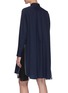 Back View - Click To Enlarge - SACAI - Pleated zip panel outseam button-down dress