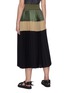 Back View - Click To Enlarge - SACAI - Pleated colour block midi skirt