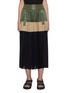Main View - Click To Enlarge - SACAI - Pleated colour block midi skirt