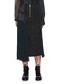 Main View - Click To Enlarge - SACAI - Deconstructed Contrast Panel Glen Check Midi Skirt