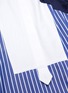 Detail View - Click To Enlarge - SACAI - Neck Tie Diagonal Contrast Panel Hybrid Shirt Dress