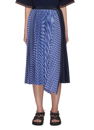 Main View - Click To Enlarge - SACAI - Multi panelled zipper skirt