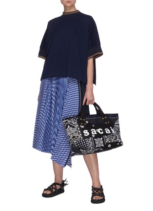 Figure View - Click To Enlarge - SACAI - Multi panelled zipper skirt