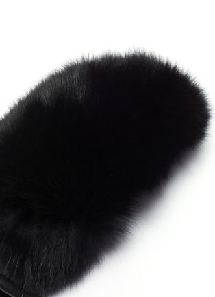 Detail View - Click To Enlarge - GOLDBERGH - ''Hando' Fox Fur Leather Mittens