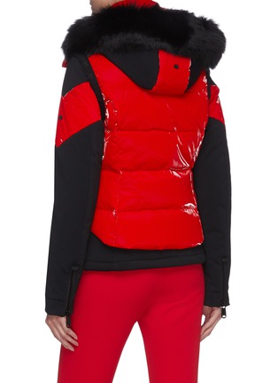 Back View - Click To Enlarge - GOLDBERGH - Nura' fox fur trim hood detachable vest performance puffer jacket