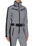 Detail View - Click To Enlarge - GOLDBERGH - France' houndstooth print fox fur trim hooded performance ski suit