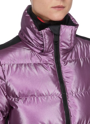 Detail View - Click To Enlarge - GOLDBERGH - Aura' metallic fox fur trim hood performance puffer jacket