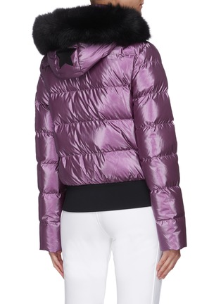 Back View - Click To Enlarge - GOLDBERGH - Aura' metallic fox fur trim hood performance puffer jacket