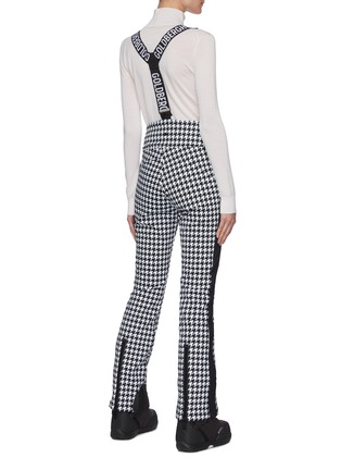 Back View - Click To Enlarge - GOLDBERGH - Lily' houndstooth print logo suspender performance ski pants