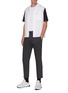 Figure View - Click To Enlarge - NEIL BARRETT - Contrast sleeve zipped chest pocket hawaiian shirt