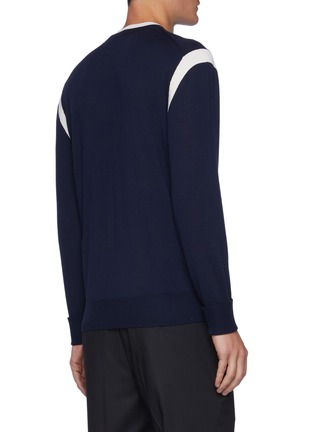 Back View - Click To Enlarge - NEIL BARRETT - Contrast Trim Wool Sweater