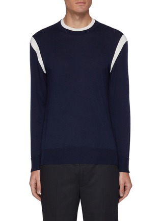 Main View - Click To Enlarge - NEIL BARRETT - Contrast Trim Wool Sweater