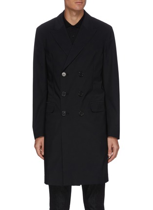 Main View - Click To Enlarge - NEIL BARRETT - Double breasted wool travel coat