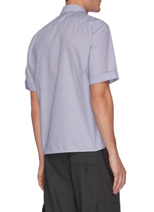 Back View - Click To Enlarge - NEIL BARRETT - Pinstripe starbolt print shirt