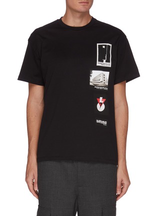 Main View - Click To Enlarge - NEIL BARRETT - Bauhaus graphic print patches T-shirt