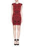 Main View - Click To Enlarge - RVN - 'Tron' 3D jacquard body-con dress