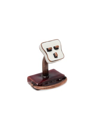 Detail View - Click To Enlarge - BABETTE WASSERMAN - Retro radio and plug cufflinks