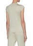 Back View - Click To Enlarge - THEORY - Mock Neck Cap Sleeve Silk Blend Top