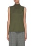 Main View - Click To Enlarge - THEORY - Mock Neck Gather Collar Silk Blend Top