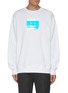 Main View - Click To Enlarge - ACNE STUDIOS - Iridescent Face Patch Oversize Cotton Sweatshirt