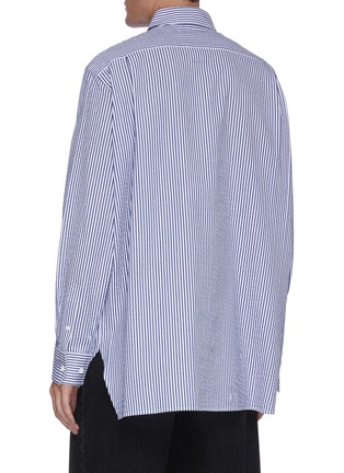 Back View - Click To Enlarge - ACNE STUDIOS - Face Patch Stripe Shirt