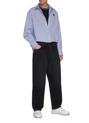 Figure View - Click To Enlarge - ACNE STUDIOS - Face Patch Stripe Shirt