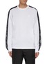 Main View - Click To Enlarge - ACNE STUDIOS - Face Patch Tape Sleeve Cotton Sweatshirt