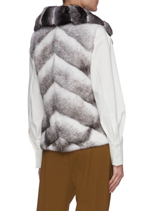 Back View - Click To Enlarge - LECOTHIA - Chinchilla collar mink vest