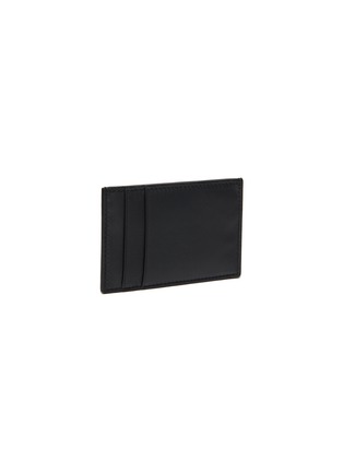 Figure View - Click To Enlarge - ALEXANDER MCQUEEN - Selvedge' Logo print leather cardholder