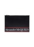 Main View - Click To Enlarge - ALEXANDER MCQUEEN - Selvedge' Logo Print Leather Pouch