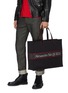 Figure View - Click To Enlarge - ALEXANDER MCQUEEN - 'Selvedge' Logo Jacquard Canvas Tote