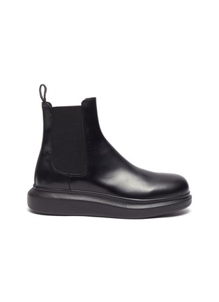 Main View - Click To Enlarge - ALEXANDER MCQUEEN - Hybrid wedge leather Chelsea boots