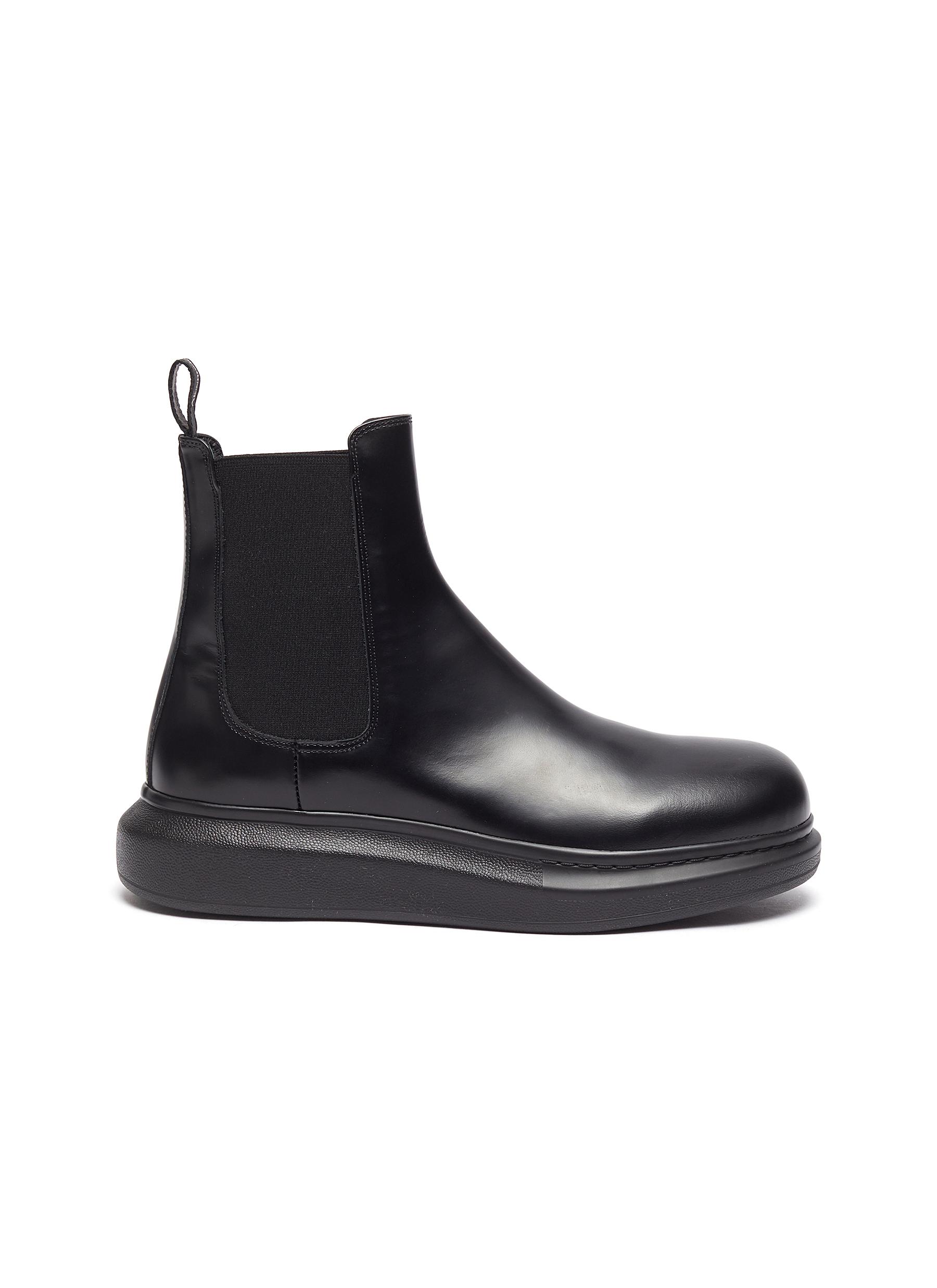 Hybrid wedge leather Chelsea boots