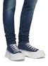 Figure View - Click To Enlarge - ALEXANDER MCQUEEN - 'Tread Slick' contrast sole denim high top sneakers