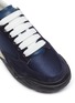 Detail View - Click To Enlarge - ALEXANDER MCQUEEN - Court Wedge Leather Heel Tab Sneakers
