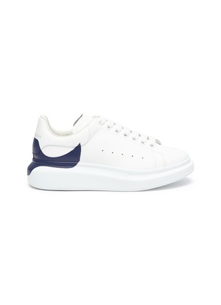 Main View - Click To Enlarge - ALEXANDER MCQUEEN - Oversized Sneakers' in Leather with Displace Heel Tab Print