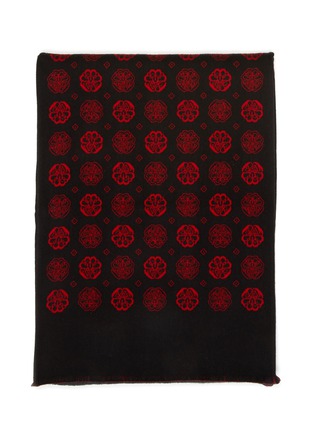 Detail View - Click To Enlarge - ALEXANDER MCQUEEN - Floral Pattern Wool Scarf