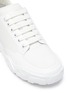 Detail View - Click To Enlarge - ALEXANDER MCQUEEN - Court wedge contrast counter leather sneakers