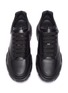 Detail View - Click To Enlarge - ALEXANDER MCQUEEN - Court wedge leather sneakers