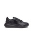 Main View - Click To Enlarge - ALEXANDER MCQUEEN - Court wedge leather sneakers